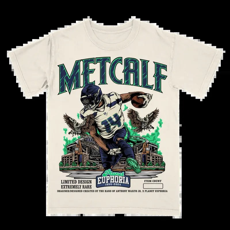 DK Metcalf Tee - VINTAGE TEE - SPORT TEE - GRAPHIC MEN'S T-SHIRT SWEATSHIRT HOODIE - GIFT FOR FAN