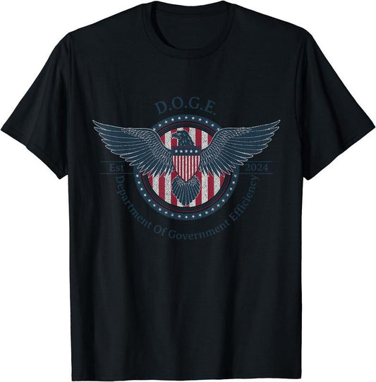 DOGE Department Of Government Efficiency Partiotic T-Shirt | Unisex cotton tee Gifts, Crewneck