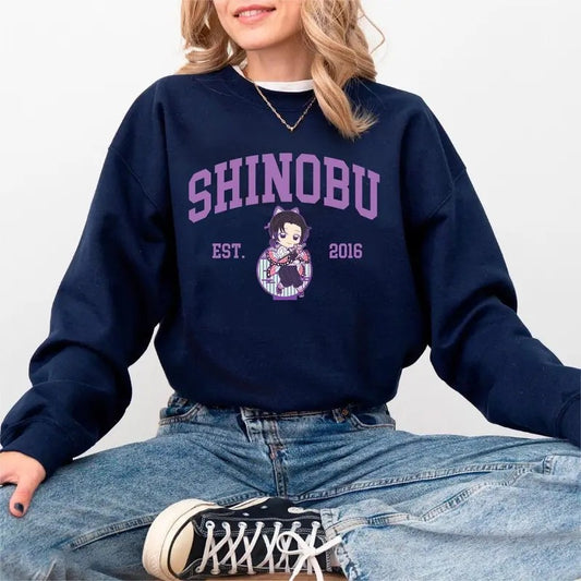 DS Character Print Sweatshirt, Set Your Heart Ablaze Sweatshirt, Anime Gifts, Anime All Hashira KNY Sweatshirt
