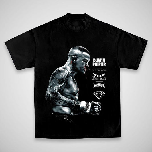 DUSTIN POIRIER THE DIAMOND TEE, Poirier Boxing T-shirt, Poirier Boxer Tee, Dustin Poirier Sports Shirt, UFC Sports Shirt, UFC Sport Gym Athletics Outdoors Menswear Cotton Crewneck Clothes