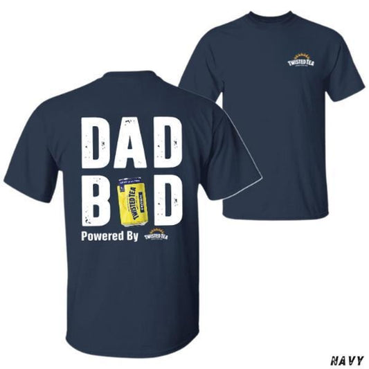 Dad Bod T-shirt - Funny Beer Can Design Featuring Twisted Tea Graphic Unisex - Gift For Dad - Casual Streetwear Machine Washable T Shirts For Men