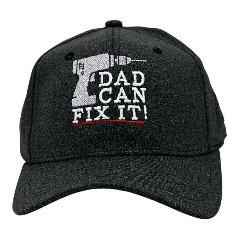 Dad Can Fix It Hat Funny Sarcastic Power Tools Fathers Day Graphic Novelty Cap Funny Hats Dad Joke  Funny Mechanic  Novelty Caps for Men Black - Standard