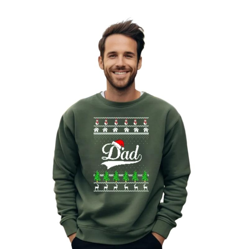Dad Christmas Sweatshirt, Dad Christmas Gift, Dad Sweater, Daddy Ugly Christmas Gift, Father Christmas Gift , Unisex Long Sleeve Crewneck Shirt