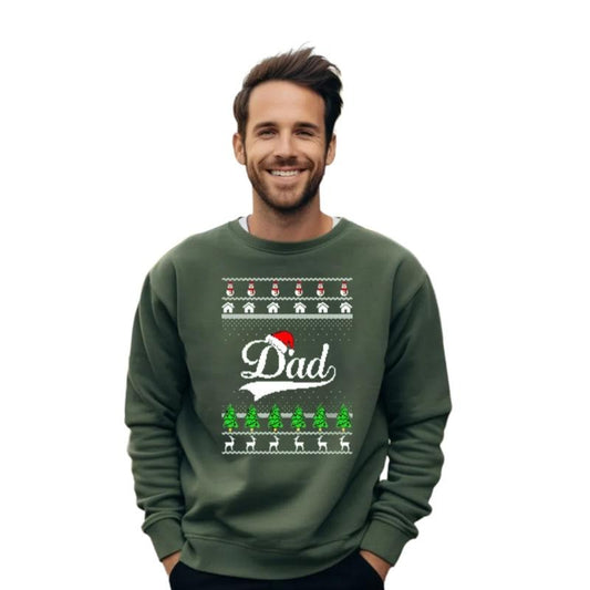 Dad Christmas Sweatshirt, Dad Christmas Gift, Dad Sweater, Daddy Ugly Christmas Gift, Father Christmas Gift , Unisex Long Sleeve Crewneck Shirt