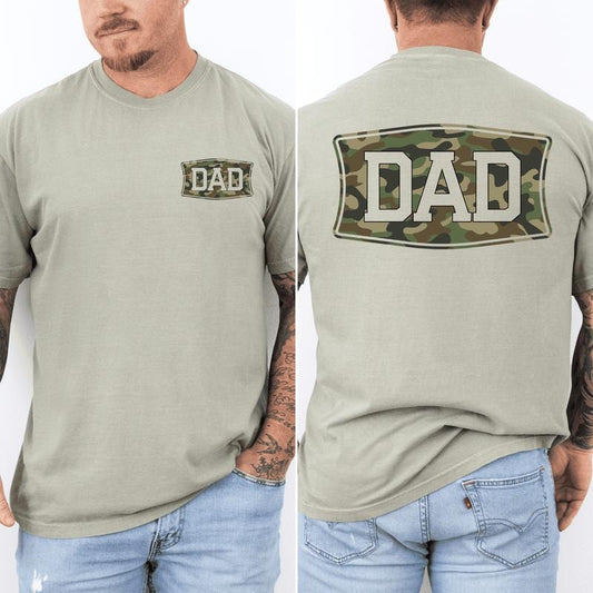 Dad, Camo, Camouflage, Father's Day, Husband, Guy Gift, Old School, Comfort Colors T-Shirt, Comfort Colors Tshirt, Men's Tee