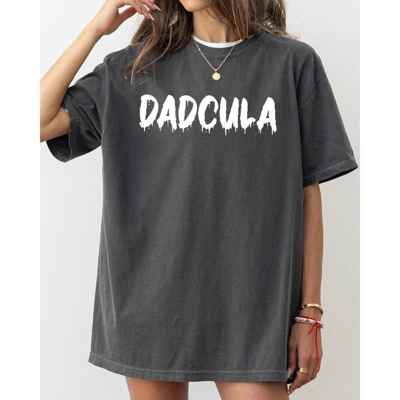 Dadcula, Spooky, Bat, Ghost, Witch, Skull, Aesthetic, Meme, Halloween, Costume, Tshirt, Women's, Comfort Colors Tee, Spooky, Tshirt, Witch, Pumpkin, Ghost, Skeleton
