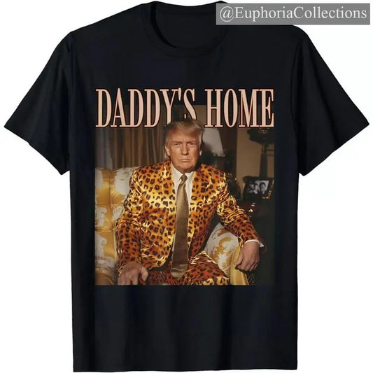 Daddy's Home #Trump Shirt, #Donald.Trump 2024 Leopard Funny MAGA T-shirt , Retro Chic Tee