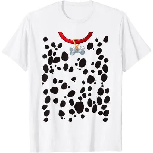 Dalmatian Costume Print Dog Dalmatians Halloween Adult Kids T-Shirt  Made in USA