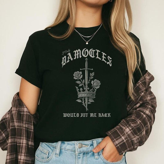 Damocles Vessel Gothic T Shirt, Metal Music Apparel, Unisex Tee Gift, Gift For Music Lover, Unisex Short Sleeve Tee