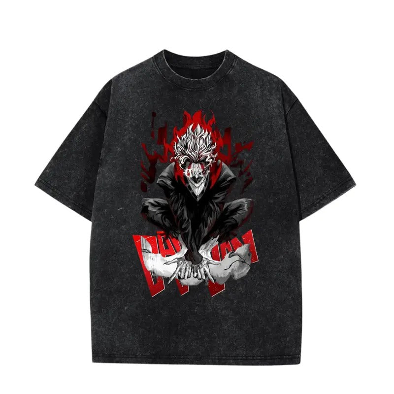 Dandadan Shirt, Heavy Oversized Dyenomite Mineral Wash Shirt, Okarun shirt, Momo Ayase Shirt, Anime Shirt, Japanese Shirt, Graphic Tee Classic Cotton