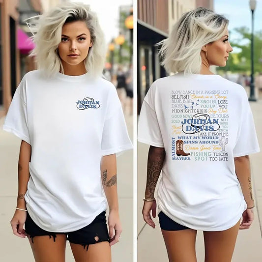 Davis Lyric T Shirt, Country Music Shirt, Western Tee, Boots, Cowboy, Rodeo, Concert, Radio, Gift For Fan, Unisex Short Sleeve Tee Shirt