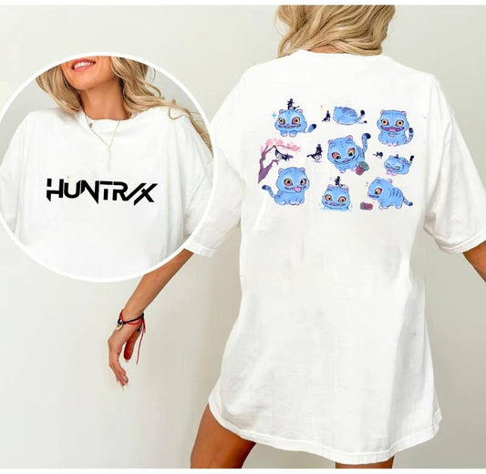 Demon Hunter Tiger 2 Sides Shirt, Derpy the Tiger And Bird Demon Hunter Tiger Tee, Hunters Tiger fan, Kpop Saja Boys Shirt, Kpop Demon Huntersstyle{n002}2