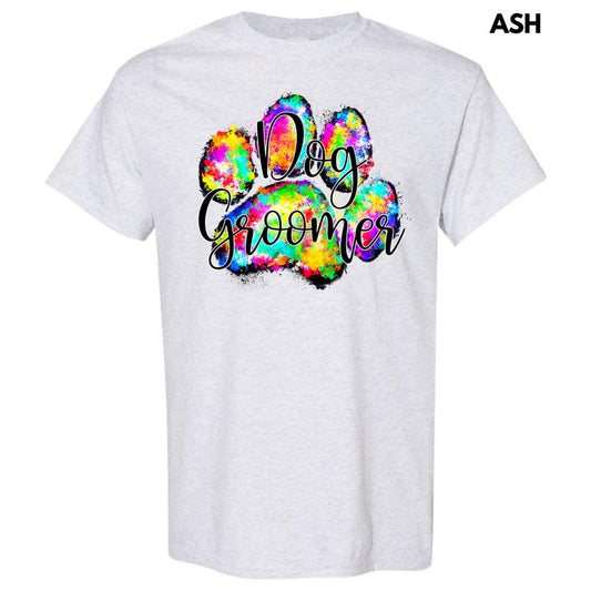 Dog Groomer Paw Gildan Short Sleeve T-Shirt 'NLB'
