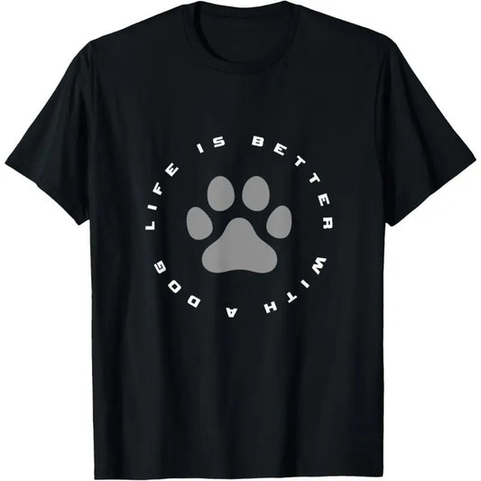 Dog Paw Print T-Shirt made in usa