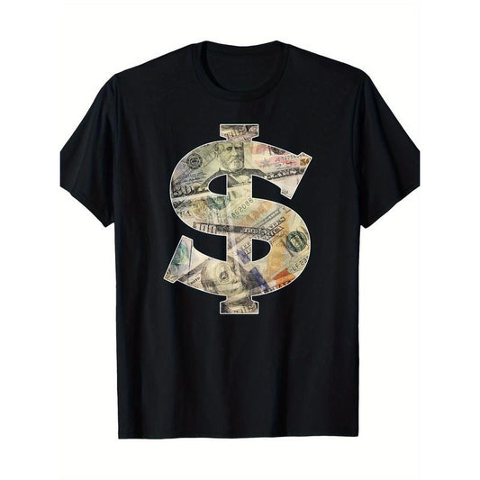 Dollar sign $symbol T-shirt, men's T-shirt made in usa