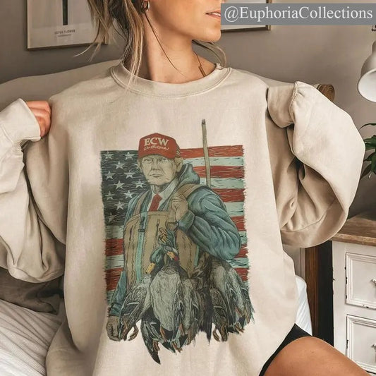 #Donald.Trump Stacks Ducks Sweatshirt, Hoodie, Tee, Retro Hunting Sweater, Shirt For Men And Women , Global Trending Outfits