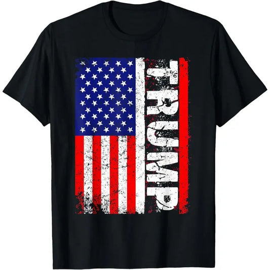 Donald Trump 2020 Vintage USA Flag T Shirts T-Shirt made in usa