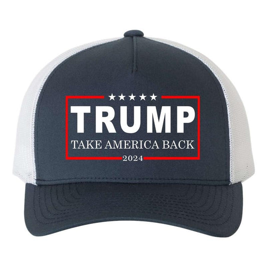 Donald Trump 2024 Take America Back USA United States Yupoong Adult 5-Panel Trucker Hat