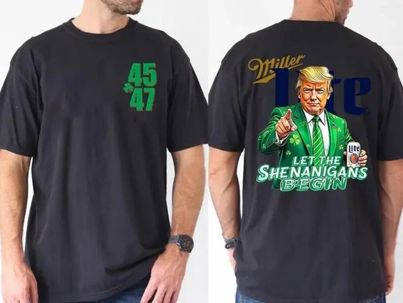 Donald Trump St.Patrick's Day Shirt, Trump Supporter Sweatshirt, M!ller L!te Hoodie, Beer Drinking Shirt For Men And Women, Funny Drinking Tee