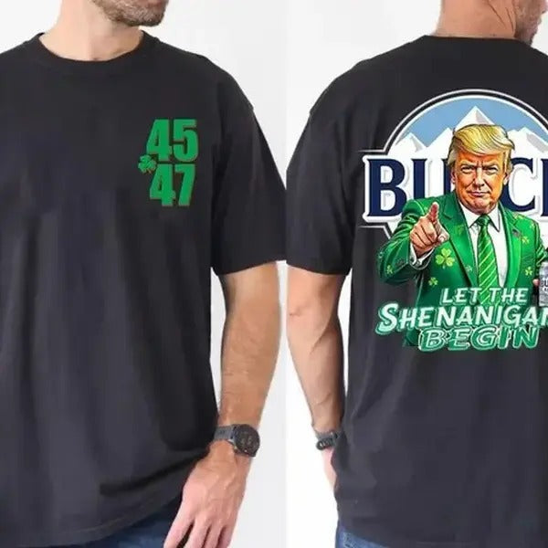 Donald Trump St.Patrick's Day Shirt, Trump Supporter Sweatshirt, B^rch L!ght Hoodie, Beer Drinking Shirt For Men And Women, Funny Drinking Tee