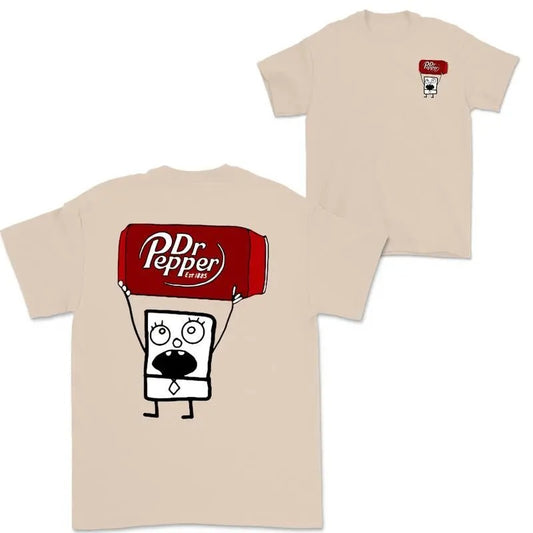 Doodlebob Dr. Pepper Tshirt ,Doodlebob Shirt, Double Sided Dr Pepper Shirts, Gift For Dr. Pepper Lovers, Doodlebob Fans Tee, Unisex Menswear Top