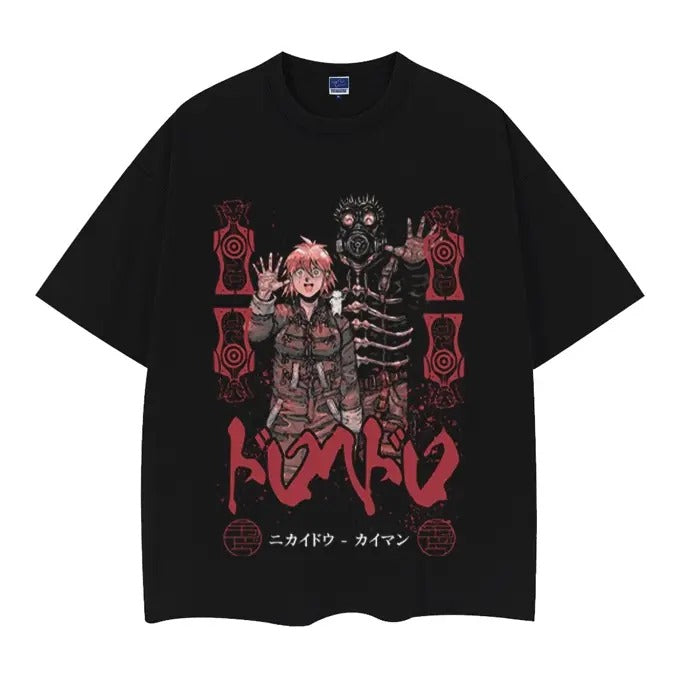 Dorohedoro "Group Photo" Vintage Oversized Tee Anime T-shirt 100% Cotton Original Design Men's Top Casual Streetwear