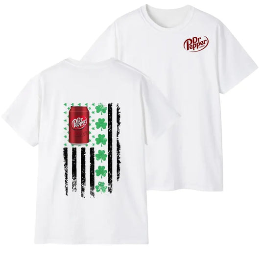 Dr. Pepper Flag With Shamrocks For St. Patrick's Day T-Shirt, Unisex Shirt