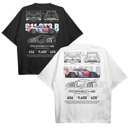 Drive in Style: Car-Themed T-Shirts, SPECIAL 911 GT3 R RennSport T-Shirt, SPECIAL 911 GT3 R RennSport Technical Specs T-Shirt, Racing Sport Car Shirt