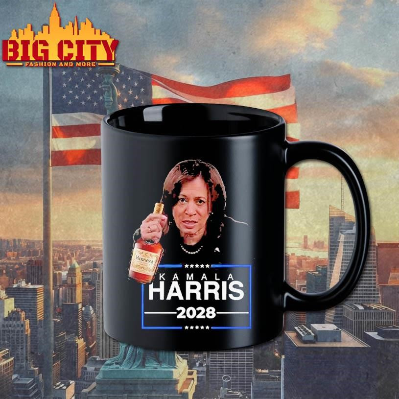 Drunk Aunt Kamala Harris Running In 2028 Hennessy Bottle 2025 New Shirt