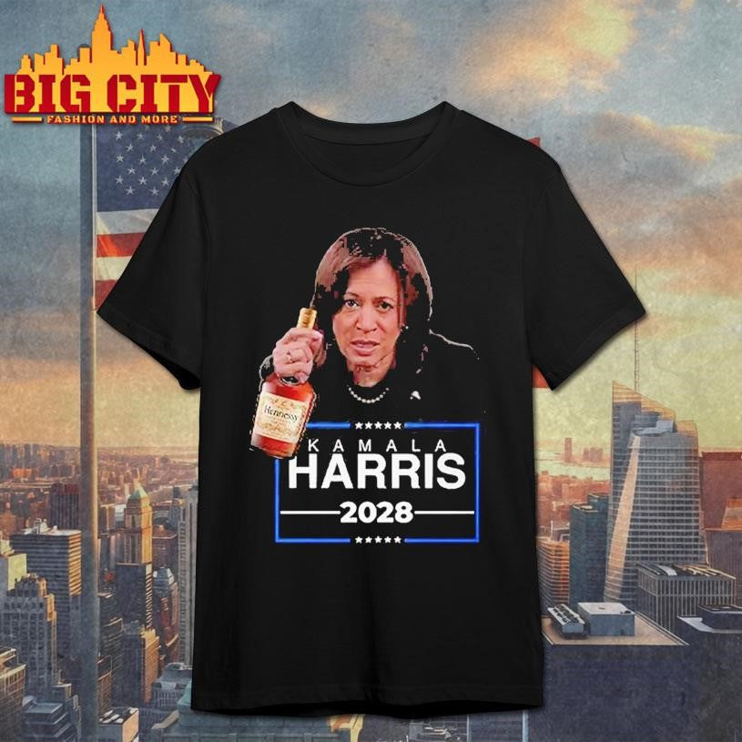 Drunk Aunt Kamala Harris Running In 2028 Hennessy Bottle 2025 New Shirt