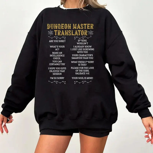 Dungeon Master Translator Shirt, Dungeons and Dragons Shirt,  DND Shirt, Sleeping With the Dungeon Master Shirt, Dnd Houses And Humans Parody Dungeons Roleplay Game Sweatshirt Hoodie, Dungeons And Dragons Gift, DND Tee