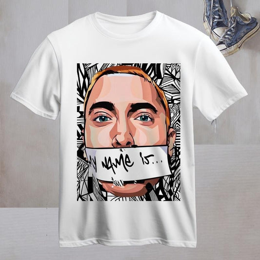 E.M.I.N.E.M What Is My Name T Shirt, Rap God Music Shirt, Vintage Graphic Tee, Retro Rapper Merch, Streetwear Music Icon Shirt, Rapper Clothing, Unisex T-Shirt, Gifts For Men Women, Short Sleeve Tee Shirt