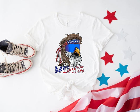 Eagle Merica Shirt, Merica Mullet Eagle Shirt, American Eagle, American Flag, 4th of July Shirt, Independence Day Tee