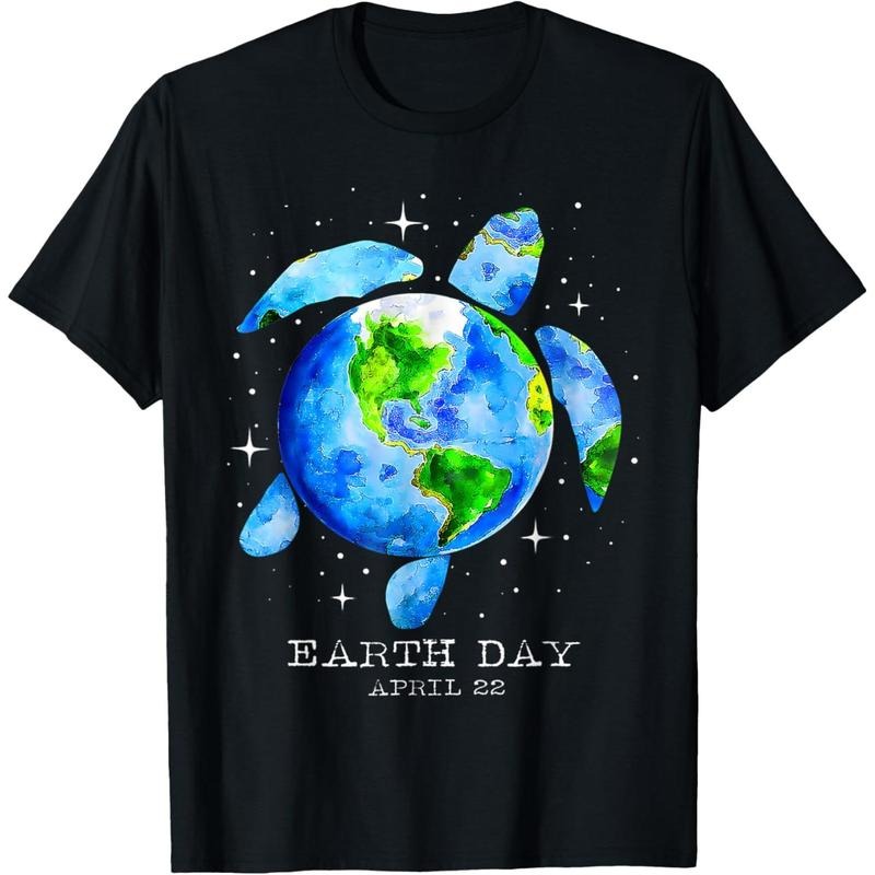 Earth Day 2025 Restore Earth Sea Turtle Art Save the Planet T-Shirt made in usastyle{n002}2