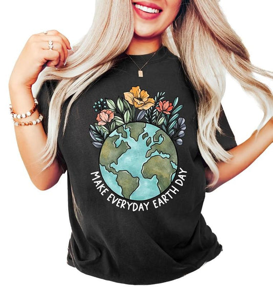 Earth Day Shirt, Make Everyday Earth Day T Shirt, Climate Change Awareness Tee, Be Kind To Our Planet Tee, Support Planet Tee, Unisex T-Shirt, Gifts For Male Men Him, Short Sleeve Tee Shirt, Gifts For Birthday