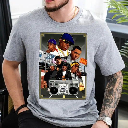 East Coast Legends Hip Hop Shirt, Rapper Old School Shirt, Hip Hop Friends Tee, Unisex Short Sleeve Tee