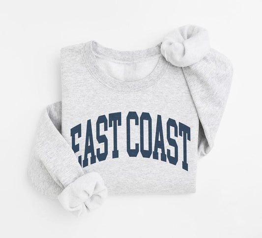 East Coast Sweatshirt, Summer Shirt, Trendy Travel Destination Gift, Unisex Crewneck Sweatshirt
