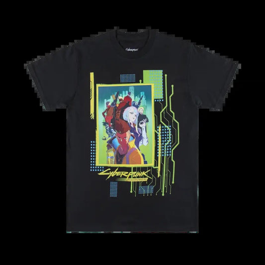 Edgerunner Crew Poster T-Shirt - Cyber Punk Anime Tee -  Step Into a Dark, Neon Future, Anime shirt, Japanese Anime, Birthday Gift