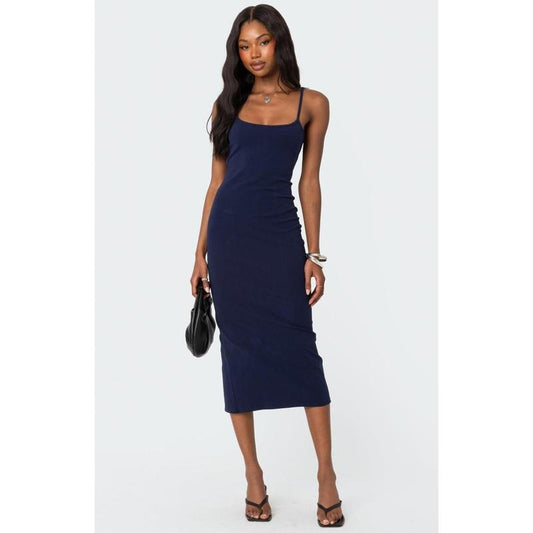 Edikted Women's Air Back Slitted Midi Dress