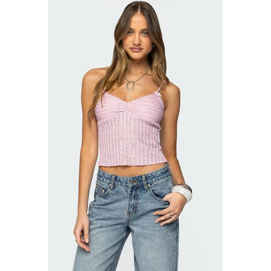 Edikted Women's Aryah Ruffled Tank Top