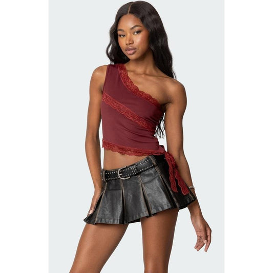 Edikted Women's Becky Lacey One Shoulder Top