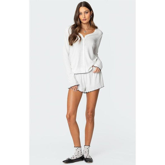 Edikted Women's Chelsey Pointelle Shorts