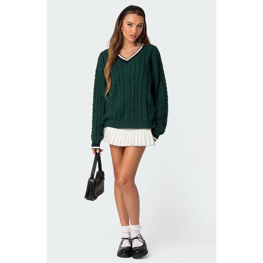 Edikted Women's Donna Denim Pleated Mini Skort - Multicolor