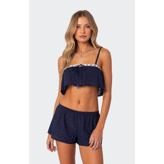 Edikted Women's Edan Eyelet Crop Top