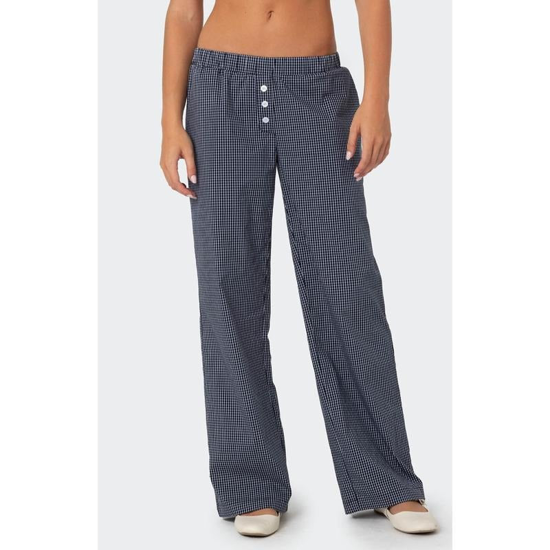 Edikted Women's Ellery Checkered Pants
