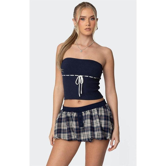 Edikted Women's Elsie Knitted Tie Tube Topstyle{n002}2