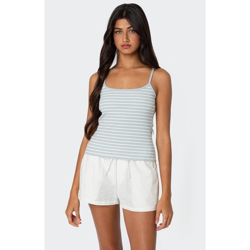 Edikted Women's Gretta Striped Ribbed Tank Top