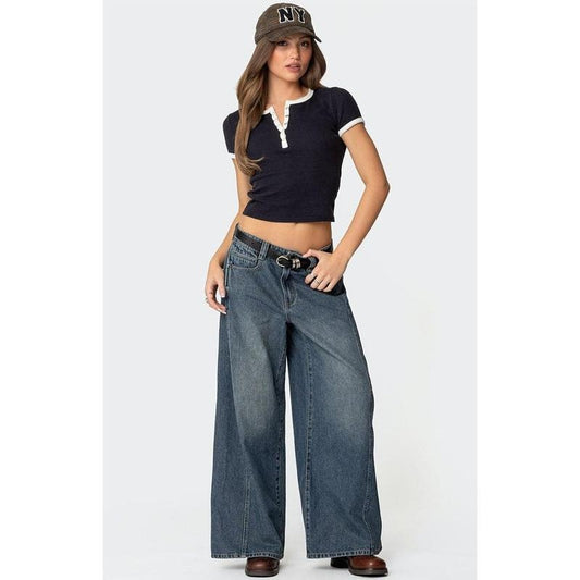Edikted Women's Hilla Side Split Baggy Jeans