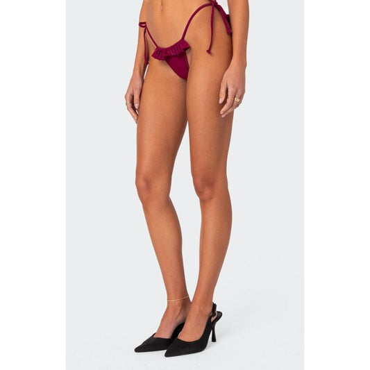 Edikted Women's Joelle Ruffled String Bikini Bottom