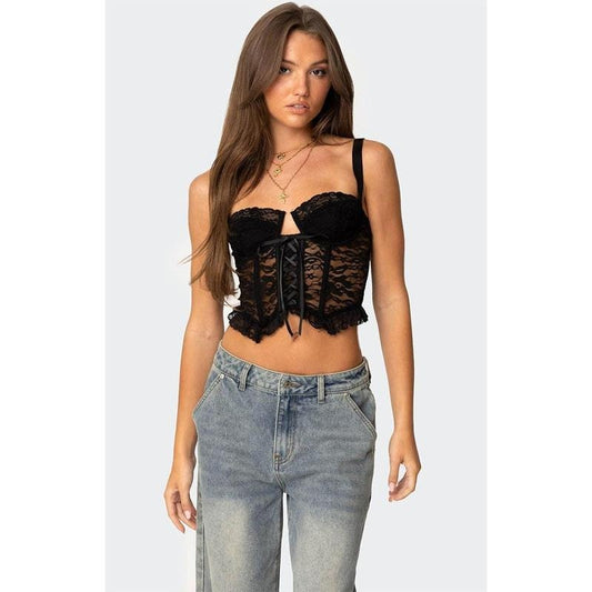 Edikted Women's Josslyn Sheer Lace Corset